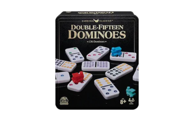 Cardinal Classics Double Fifteen Dominoes Set | Cognitive Skills & Math Concepts | Fine Motor Skills & Hand-Eye Coordination | Social Skills & Sportsmanship | Family Game Fun (Ages 6+)