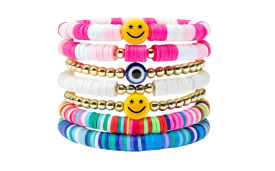 Heishi Surfer Bracelets Set | Fine Motor Skills | Creativity & Self-Expression | Social Interaction | Fun Fashion Accessories (Ages 5+)