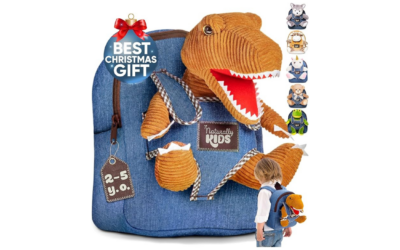 Dinosaur Toys with Toddler Backpack | Imaginative Play | Fine Motor Skills | Independence & Organization | Fun Gift for Ages 2-5