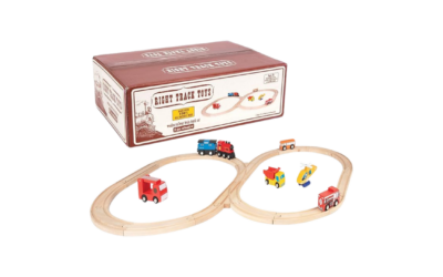 52-Piece Wooden Train Track Set | Fine Motor Skills | Spatial Awareness | Imaginative Play | Creative Building Fun (3+)