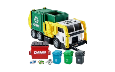 Friction-Powered Garbage Truck Toy Set | Fine Motor Skills | Imaginative Play | Cognitive Development | Interactive Play (3+)