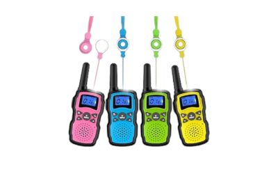 Wishouse Walkie Talkies 4 Pack | Social Skills | Language Development | Imaginative Play | Outdoor Communication Fun (Ages 4+)