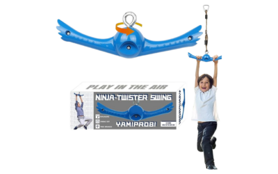 Ninja-Twister Swing Spins Set | Gross Motor Skills | Proprioception & Body Awareness | Confidence & Resilience | Backyard Adventure Fun (Ages 5+)