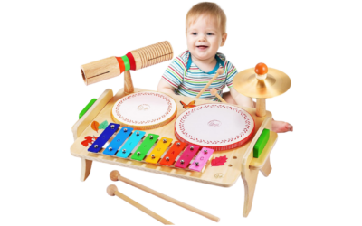 7-in-1 Kids Drum Set | Music Exploration | Fine & Gross Motor Skills | Auditory Development | Creative Play (18M+)