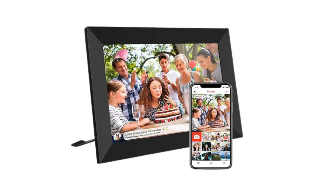 FRAMEO 10.1 Inch Smart WiFi Digital Photo Frame | Social Connection | Technology Skills | Memory & Storytelling | Family Engagement Gift