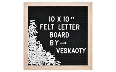 Felt Letter Board 10×10 | 294 Letters & Symbols | Stylish Wooden Frame | Creative Messages & Decor Tool