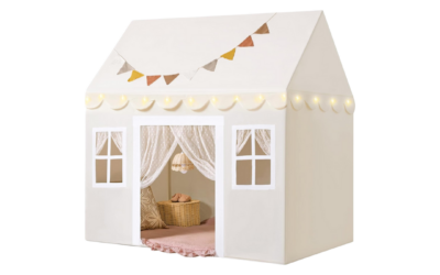 Tiny Land Play Tent with Padded Mat & LED Lights | Indoor Playhouse for Creativity, Relaxation & Social Play (Ages 3-6)