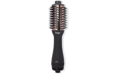 L’ANGE HAIR Le Volume 2-in-1 Blow Dryer Brush – Titanium Hot Air Brush for Smooth, Frizz-Free Styling (Black, 60 mm)