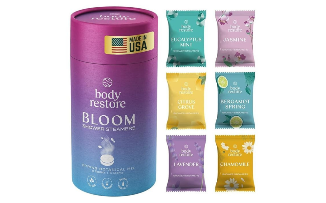 Body Restore Shower Steamers – Aromatherapy 6-Pack, Perfect Valentine’s Day Gifts,Christmas Gifts, Stocking Stuffers & Birthday Gifts for Women, Bath Bombs for Relaxation (Bloom Scent)