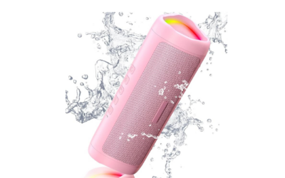 Bluetooth Speaker – IPX5 Waterproof Wireless Speaker with HD Sound, 20H Playtime, TWS Pairing, BT5.3, Portable for Home, Party, Outdoor, and Beach (Pink)