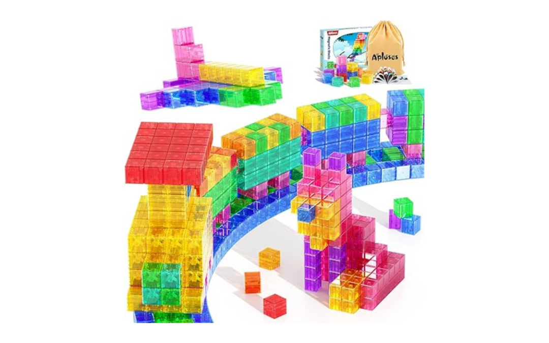 45PCS Magnetic Blocks – Transparent Magnetic Cubes for Creative Building and Sensory Play (Ages 3+)