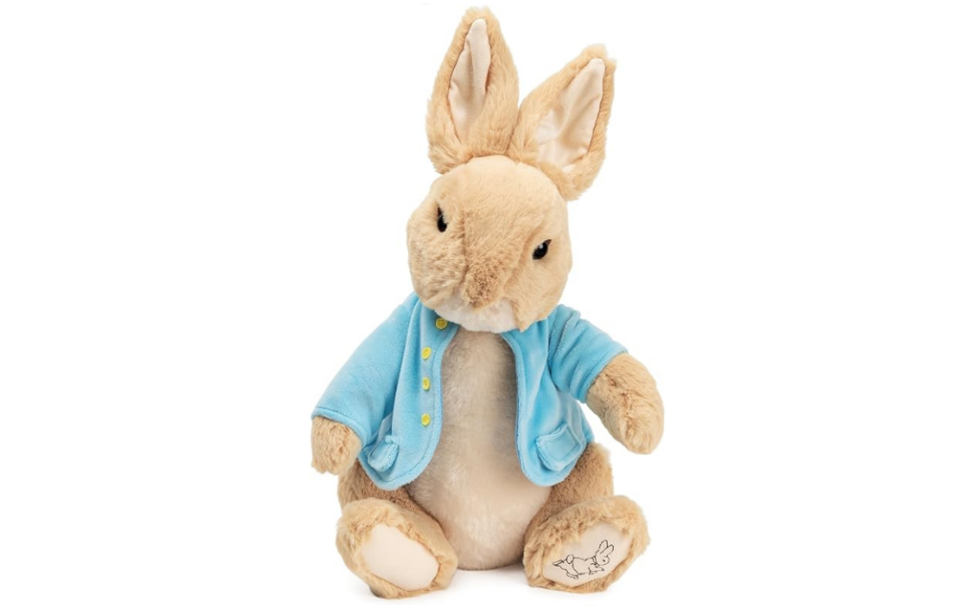 GUND Beatrix Potter Classic Peter Rabbit in Blue Coat Deluxe Soft Plush Stuffed Animal Bunny, Brown, 11”