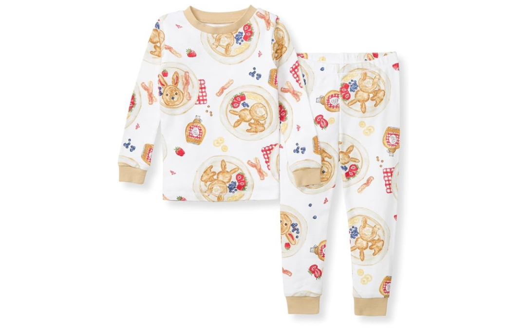 Burt’s Bees Baby Baby Boys’ Pajamas, 2-Piece Long Sleeve Tee and Long Pant Cotton PJ Set, Sizes for 12 Months to 12 Years