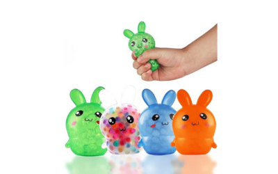 Easter Basket Stuffers, 4 Pack Squishy Easter Bunny Stress Balls for Adults, Easter Basket Stuffers, Easter Toys Stress Relief Fidget Balls ,Easter Basket Ideas Gifts