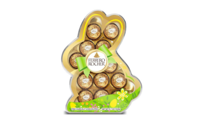 Ferrero Rocher, 13 Count, Premium Gourmet Milk Chocolate Hazelnut, Individually Wrapped Candy for Gifting in a Bunny-Shaped Box