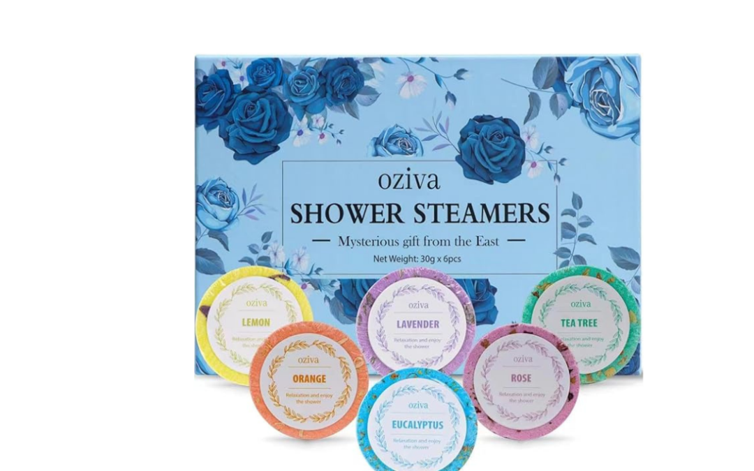 Aromatherapy Shower Steamers- Box of 6 Premium Shower Bombs with Essential Oils. Self Care Christmas Gifts for Women and Easter Basket Stuffers for Adults and Teens Holiday Gifts for Women.